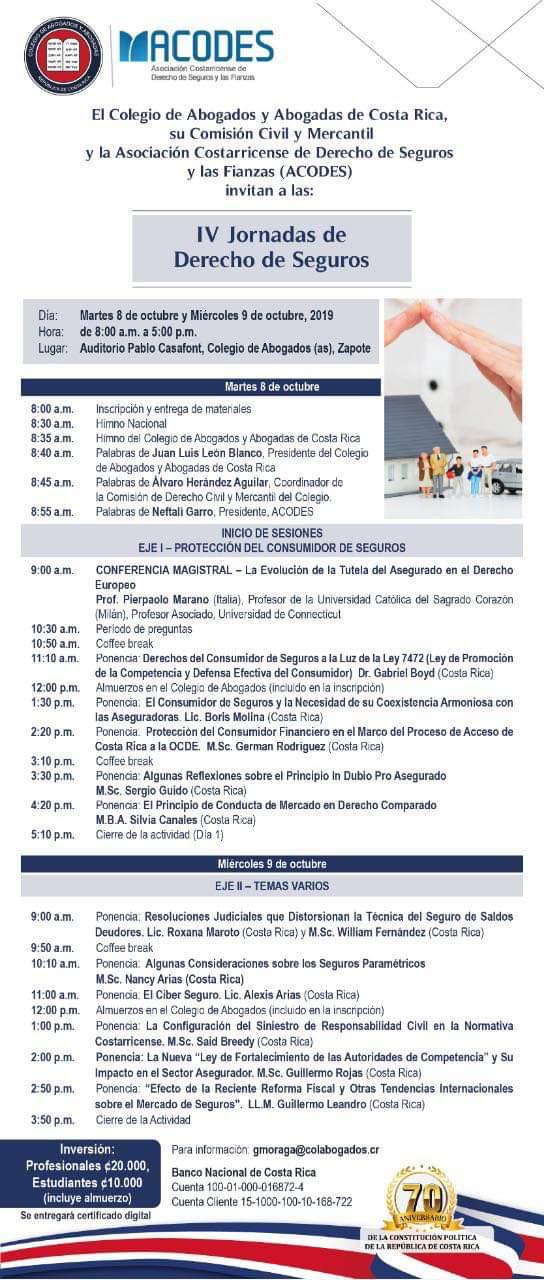 IV Jornada de Derecho de Seguros