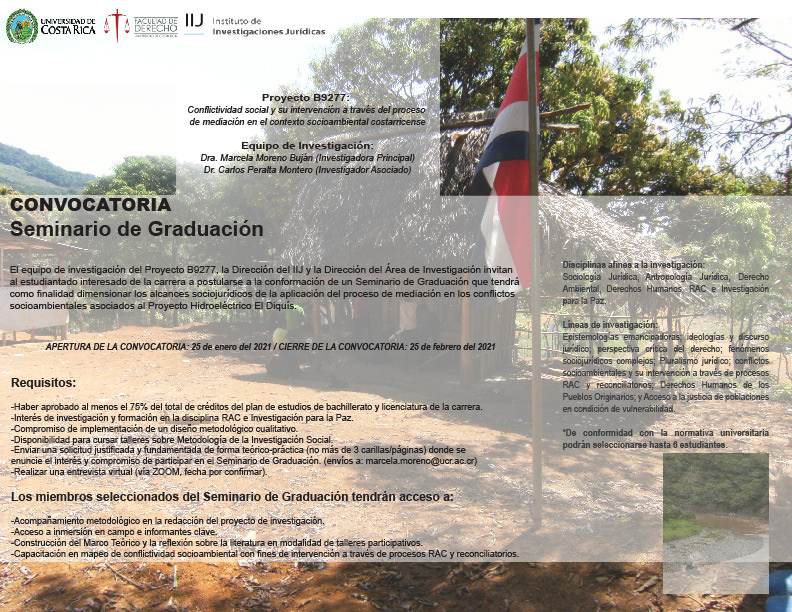 Imagen de convocatoria a seminario de graduación